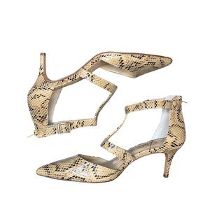 Sole society, size 9.5, tan, brown, snakeskin, pumps